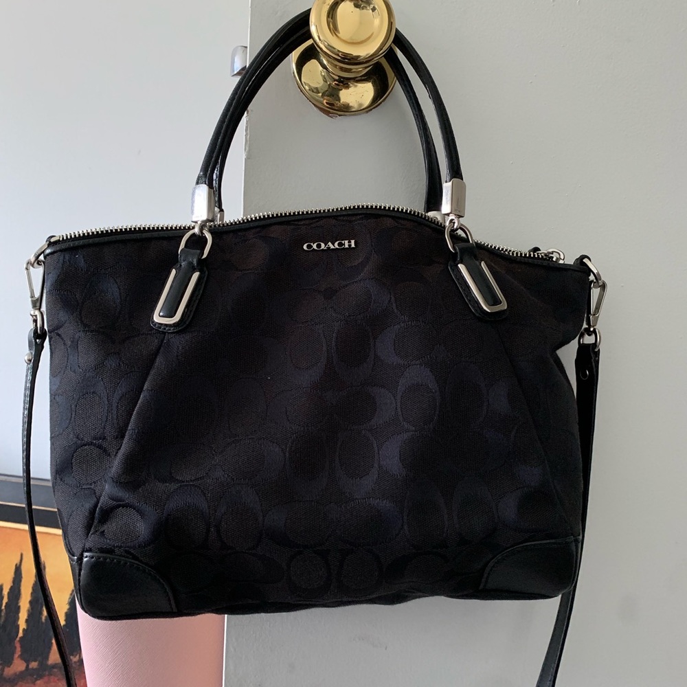 Black crossbody coach purse